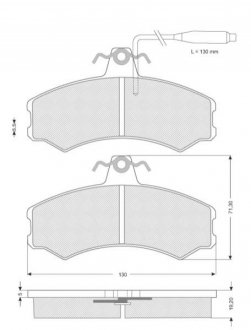Дисковые тормозные колодки (передние) STARLINE BD S108 (фото 1)
