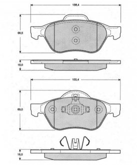 Дисковые тормозные колодки (передние) BD S204