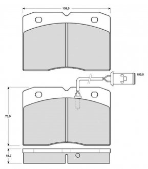 Дисковые тормозные колодки (передние) STARLINE BD S275 (фото 1)