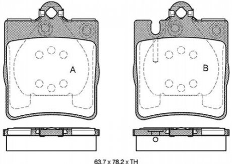 Дисковые тормозные колодки (задние) BD S295