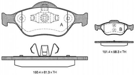 Дисковые тормозные колодки (передние) STARLINE BD S306 (фото 1)