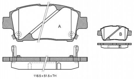 Дисковые тормозные колодки (передние) STARLINE BD S321 (фото 1)
