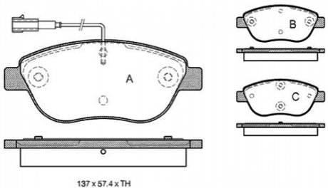 Дисковые тормозные колодки (передние) BD S324