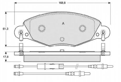 Дисковые тормозные колодки (передние) STARLINE BD S346 (фото 1)