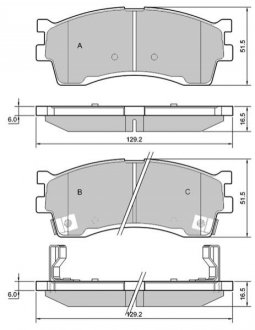 Дисковые тормозные колодки (передние) STARLINE BD S401 (фото 1)