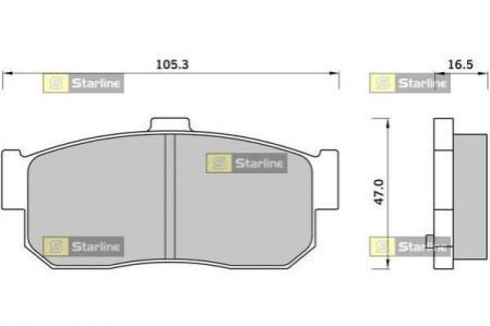 Дисковые тормозные колодки STARLINE BD S415 (фото 1)
