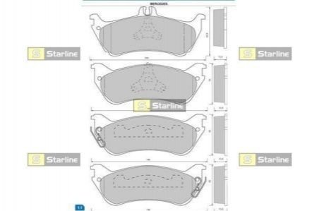 Тормозные колодки дисковые STARLINE BD S424 (фото 1)