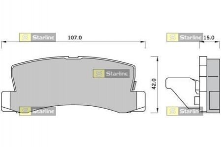Тормозные колодки дисковые STARLINE BD S427 (фото 1)