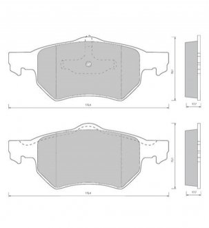 Дисковые тормозные колодки (передние) STARLINE BD S434 (фото 1)