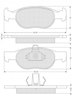 Дисковые тормозные колодки (передние) STARLINE BD S823P (фото 1)