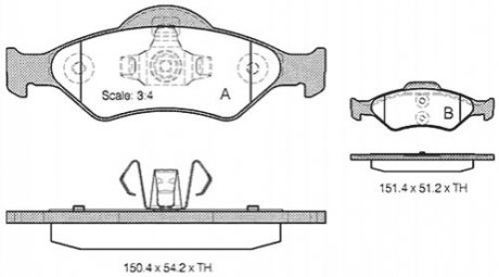 Дисковые тормозные колодки (передние) STARLINE BD S824P (фото 1)