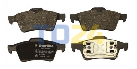 Дискові гальмівні колодки (задні) STARLINE BD S829P (фото 1)