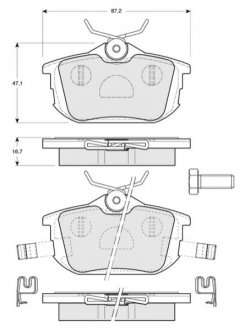 Дисковые тормозные колодки (задние) STARLINE BD S830P (фото 1)