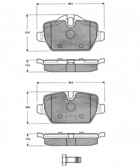 Дисковые тормозные колодки (задние) BD S835P