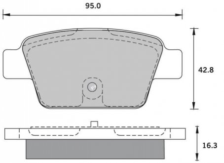 Дисковые тормозные колодки (задние) STARLINE BD S836P (фото 1)