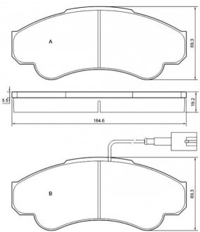 Дисковые тормозные колодки (передние) STARLINE BD S840P (фото 1)