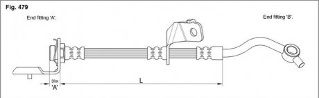 Тормозной шланг STARLINE HA ST.1041 (фото 1)
