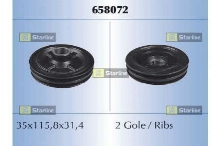 Ремінний шків колінвалу STARLINE RS 658072 (фото 1)