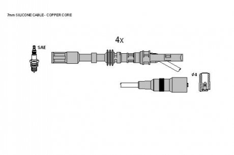 Комплект кабелiв запалювання STARLINE ZK 5501 (фото 1)