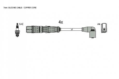 Комплект кабелiв запалювання ZK 5691