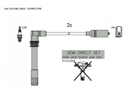 Комплект кабелiв запалювання STARLINE ZK 5851 (фото 1)