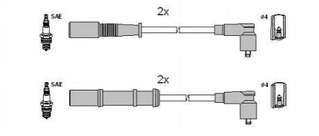Комплект кабелiв запалювання ZK 6222
