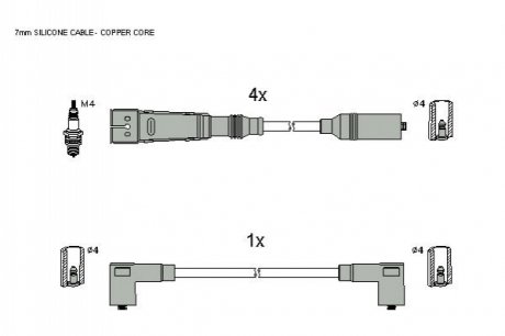 Комплект кабелiв запалювання STARLINE ZK 6411 (фото 1)