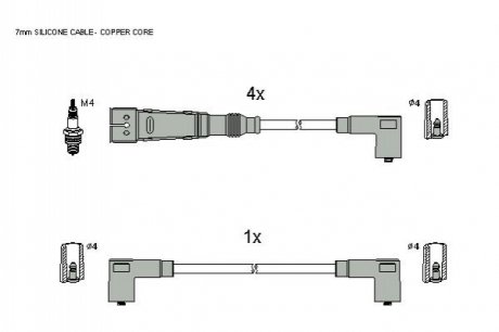 Комплект кабелiв запалювання ZK 6451