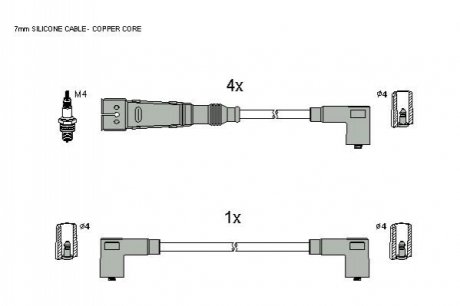 Комплект кабелiв запалювання ZK 6491