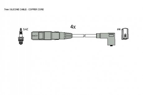 Комплект кабелiв запалювання ZK 6651
