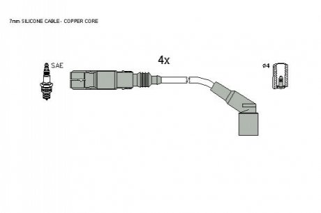 Комплект кабелiв запалювання ZK 8011