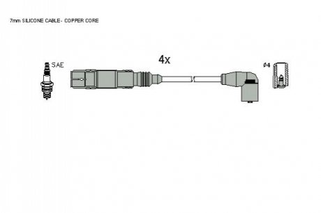 Комплект кабелiв запалювання ZK 8461