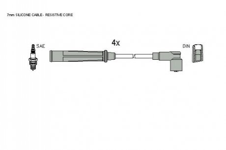 Комплект кабелiв запалювання ZK 8892