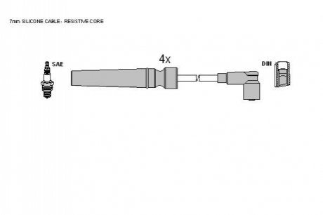 Комплект кабелiв запалювання STARLINE ZK 9142 (фото 1)