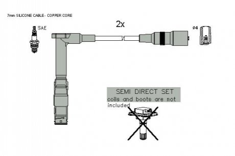 Комплект кабелiв запалювання STARLINE ZK 9731 (фото 1)