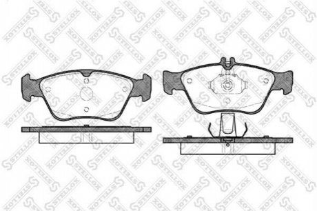 Колодки тормозов. передние Mercedes 202/210 2.0-2.5D 95- STELLOX 597 000B-SX (фото 1)