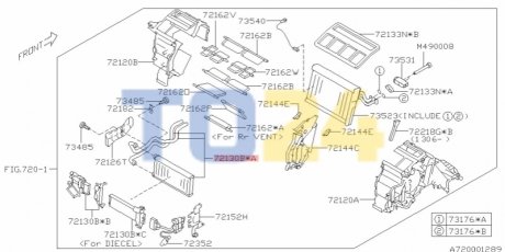 Радіатор пічки SUBARU 72130AJ010 (фото 1)