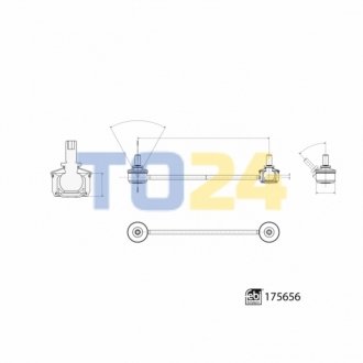 Тяга стабилизатора (переднего) (R) Tesla Model S 12- (L=202mm) 33103004