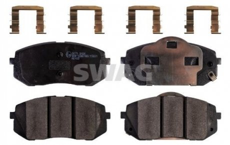 Комплект гальмівних колодок (передніх) Hyundai i40/ix35/Kia Sportage 10- SWAG 33105135 (фото 1)