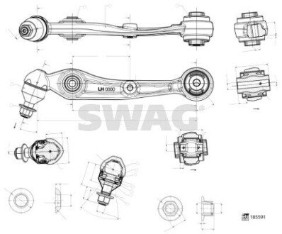 Важіль підвіски (Swag) 33109994