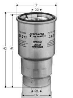 Фiльтр паливний Toyota Avensis, RAV4 2,2D -18, Lexus IS 2,2D 10-12, Mazda 323 2.0D 96- GS211