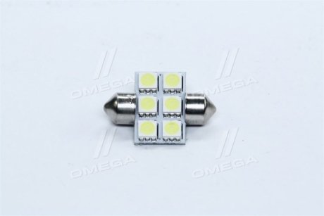 Лампа LED софітна C5W 24V T11x31-S8.5 (6 SMD size5050) WHITE  <TEMPEST> tmp-08T11-24V