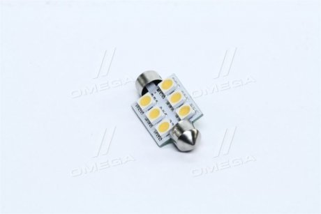 Лампа LED софітна C5W 24V T11x39-S8.5 (6 SMD size5050) WARM WHITE <> TEMPEST Tmp-15T11-24V (фото 1)