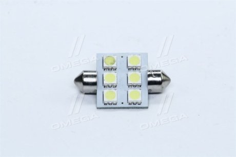 Лампа LED софітна C5W 12V  T11x36-S8.5 (6SMD,size 5050)   WHITE <TEMPEST> tmp-23T11-12V