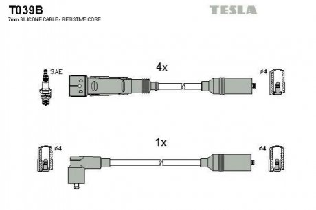 Комплект кабелiв запалювання T039B