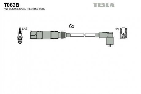 Комплект кабелiв запалювання TESLA T062B (фото 1)