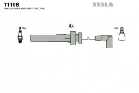 Комплект кабелів високовольтних TESLA T110B (фото 1)
