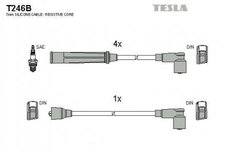 Комплект кабелiв запалювання T246B