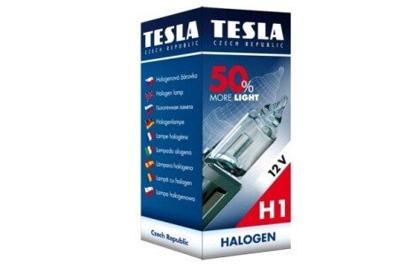 Лампа галоген 12V H1,12V,55W,P14,5s+50% Premium TESLA BLATNA B30101