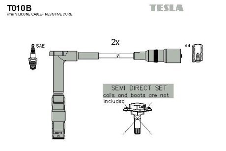 Провода высоковольтные, комплект Mercedes-benz Sprinter 2-t 2.3 (95-06) (T010B) TESLA